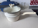 红厨钛陶瓷奶锅带蒸格宝宝辅食锅20cm婴儿小奶锅不粘锅燃气灶电磁炉用 实拍图