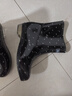 回力雨鞋女士款时尚户外防水不易滑耐磨雨鞋靴HL523粉点黑36码 实拍图