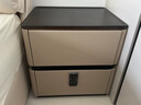 智能床头柜轻奢高级感实木密码锁2025新款简约现代卧室床边小柜子 卡其色【实木抽屉+纳帕皮+密码锁】 50长*40宽*50高cm【免安装】 实拍图