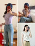 森马（Semir）代露娃|短袖t恤女短款修身圆领内搭25夏凉感V领上衣109325100006 实拍图