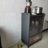 帅仕（shuaishi）厨房用具置物架落地多层餐边柜收纳碗柜家用橱柜微波炉烤箱储物柜 【加高加厚】灰4层80长42深丨双线孔可通电丨一体侧板 实拍图