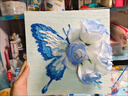雨蒙蒙3.8三八节女神礼物生日礼物女生伴手礼diy肌理画永生花蝴蝶相框 实拍图