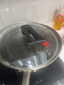 康巴赫炒锅不粘锅316L不锈钢炒菜锅32cm蜂窝平底煎炒锅电磁炉燃气灶通用 实拍图