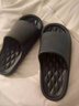 DMPD凉拖鞋男夏季新款防臭户外踩屎感厚底居家防滑按摩底浴室情侣拖鞋 黑色 37-38 (225mm) （适合36-37） 实拍图