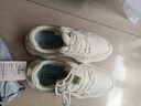 回力（Warrior）官方运动鞋女鞋秋冬皮面跑步鞋老爹鞋轻便小白鞋子女白绿皮面36 实拍图