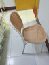 北欧藤编塑料餐椅户外家用可叠放椅子仿实木靠背椅书桌电脑椅 【透气大椅背】四把装-备注颜色 实拍图