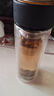 富光男女士双层玻璃杯 高硼硅玻璃304茶隔水杯子 带茶隔泡茶杯320ml 实拍图