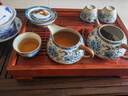 唐丰茶盘茶具套装家用小型茶台汝窑功夫套装 舟山茶盘+米黄繁花套装 实拍图