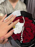 CRD克徕帝【现货闪发】契合钻石情侣款对戒婚戒结婚订婚钻戒铂金戒 PT950铂金 男戒 约6分 实拍图