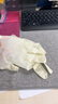 爱马斯一次性乳胶手套 100只/盒 乳白色TLFT 中号M码 实拍图
