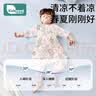 柯斯德尼（kidsneed）婴儿睡袋儿童春秋前6后4长袖分腿竹棉宝宝儿童睡衣熊猫秘境L码 实拍图