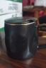几物森林 陶瓷马克杯带盖大容量咖啡杯情侣杯牛奶杯早餐水杯男女茶杯黑色 实拍图