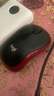 罗技（Logitech）M185鼠标 无线鼠标 办公鼠标 对称鼠标 黑色红边 带无线2.4G接收器 实拍图