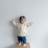 波步 婴儿外套秋装新款女宝宝针织衫开衫衣服毛衣女童春秋款洋气上衣 【杏色】6447 90 晒单实拍图