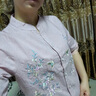 秋芙罗妈妈夏装国风T恤两件套装中老年人女装50岁60洋气衣服母亲节礼物 天蓝 3XL 【建议115-130斤】 实拍图