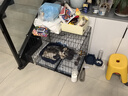 憨憨宠 狗笼猫笼 狗笼子小型犬带厕所幼犬折叠便携猫笼子宠物笼具兔笼 黑色 前出盘狗丝笼 70*50*60cm 实拍图