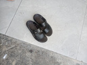 【真皮牛皮】夏季新款真皮凉鞋男厚底防滑沙滩鞋男休闲凉拖鞋 黑色 43 实拍图