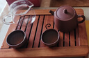 百年利永宜兴紫砂壶纯全手工原矿紫泥泡茶壶功夫茶具竹节汉铎一壶两杯套装 竹节汉铎 240ml 原矿紫泥 实拍图
