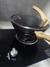 炊大皇 炒锅不粘锅 麦饭石色家用炒菜锅30cm 电磁炉通用 黑曜石C30JD1 实拍图