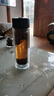 耐高温高硼硅加厚双层玻璃杯透明泡茶杯茶水分离杯隔热车载水杯 黑色波纹烧厚底中杯 300ml 1只 实拍图