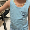 浪莎（LangSha）儿童背心男童夏季薄款棉质背心宝宝T恤内衣打底衫2件装 白+蓝120 实拍图