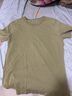 AK ARMY纯棉重磅短袖t恤男夏季款男士休闲百搭圆领复古体恤纯色打底衫 橄榄绿 L 实拍图