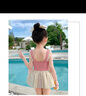 梵迪拉（F.DYRAA）儿童泳衣女童连体公主裙可爱女孩泡温泉幼儿宝宝游泳32643粉色M 实拍图