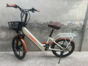 凤凰（Phoenix）电动自行车成人男女士锂电池电动车新国标小型助力电瓶车电单车 L3米白【单速】20寸一体轮 10AH电动续航30公里 实拍图