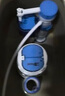 海立通用马桶水箱配件排水阀老式连体抽水出下水阀坐便器冲水阀SJ21蓝 实拍图