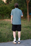 KOLON SPORT/可隆速干POLO 男士吸湿小翻领抗菌户外运动印花短袖 LHPT5MTT31-MO 青苔绿 L 175/96A 实拍图
