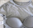 Calvin Klein内衣【摩登引力带】女士ck无钢圈轻运动可外穿短款短袖T恤式文胸 P7A-椰青灰 M 推荐75B-85A 实拍图