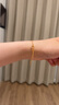 周六福（ZLF）  黄18K黄金手链圆珠女款彩金手链小金珠送女友生日礼物 16cm+尾链3cm 实拍图