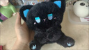 ZOCO可爱高颜值呆呆公仔毛绒玩具玩偶娃娃emo小熊礼物生日礼物 Qy-【黑蓝小猫】 15.5厘米【限量促中】 实拍图