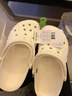 卡骆驰crocs洞洞鞋贝雅男鞋女鞋轻便耐磨一脚蹬拖鞋休闲鞋|10126 白-100 36 /37(220mm) 实拍图