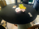中古侘寂风黑色岩板圆桌吃饭桌子家用小户型餐台法式复古实木餐桌 1.2m 单桌 实拍图