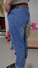 真维斯（Jeanswest）牛仔裤男2026夏季青年男士宽松直筒长裤弹力休闲长裤浅蓝薄款40 实拍图