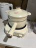 美的（Midea）电煮锅 电蒸锅 电炒锅 电热锅 2.6L分体式 小型1-2人学生宿舍多功能锅 泡面锅 XZC2061 配蒸笼 实拍图