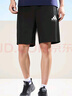 阿迪达斯短裤男夏季透气薄款宽松休闲运动梭织五分裤 黑/白 3CS-BW  L  实拍图