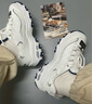 斯凯奇（Skechers）女鞋蕾丝熊猫鞋厚底增高百搭休闲运动经典复古老爹鞋11959 白色/WHT 37 实拍图