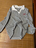 Halo Queen长袖T恤女春秋POLO领字母刺绣条纹上衣宽松休闲上衣新品H143T2012 实拍图