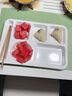 今万福 商用特厚密胺餐盘六格仿瓷 分格饭盘快餐盒打菜盘 白色 实拍图