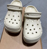 卡骆驰crocs洞洞鞋贝雅男鞋女鞋轻便耐磨一脚蹬拖鞋休闲鞋|10126 白-100 36 /37(220mm) 实拍图