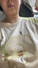 安之伴【巨凉感】睡裙女夏季纯棉短袖休闲宽松插肩袖可爱圆领睡衣中长款 苹果绿 M 实拍图