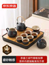 京东京造 茶具整套 功夫茶具陶瓷套装茶壶茶杯茶盘【黑陶提梁壶】 12件套  实拍图