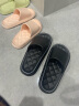 【王牌单品 情侣菱格纹拖鞋】厚底拖鞋女室内家居款浴室凉拖鞋男 黑色 44-45 实拍图