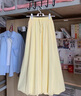 小野七天黄色花苞半身裙女2025夏季薄款高腰显瘦设计感冰丝灯笼裙鱼尾裙 黄色花苞裙 L （80-110斤） 实拍图