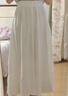 浪莎白色裙裤女2026新款高腰垂感阔腿裤宽松休闲薄款百褶a字半身长裙 实拍图