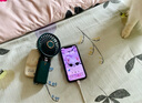 手持小风扇数显便携式随身折叠小型礼物迷你办公室电动USB电风扇静音桌面学生宿舍 苍岭绿|数显5档|强劲风力|可折叠|带底座 实拍图