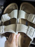 BIRKENSTOCK勃肯德国进口女款牛皮绒面革软底白色Arizona双扣拖鞋 复古白色窄版1024516 38 实拍图