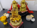 明恩木质底座花盆摆件托架佛像圆木红木底座圆形托盘圆底盘 圆底座 直径19cm 实拍图